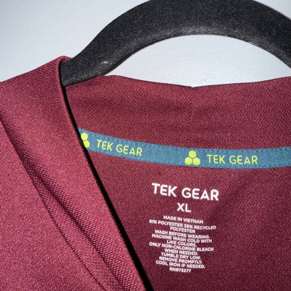 Tek Gear Womens Burgundy Long Sleeve Mock Neck Shirt XL - Picture 5 of 5